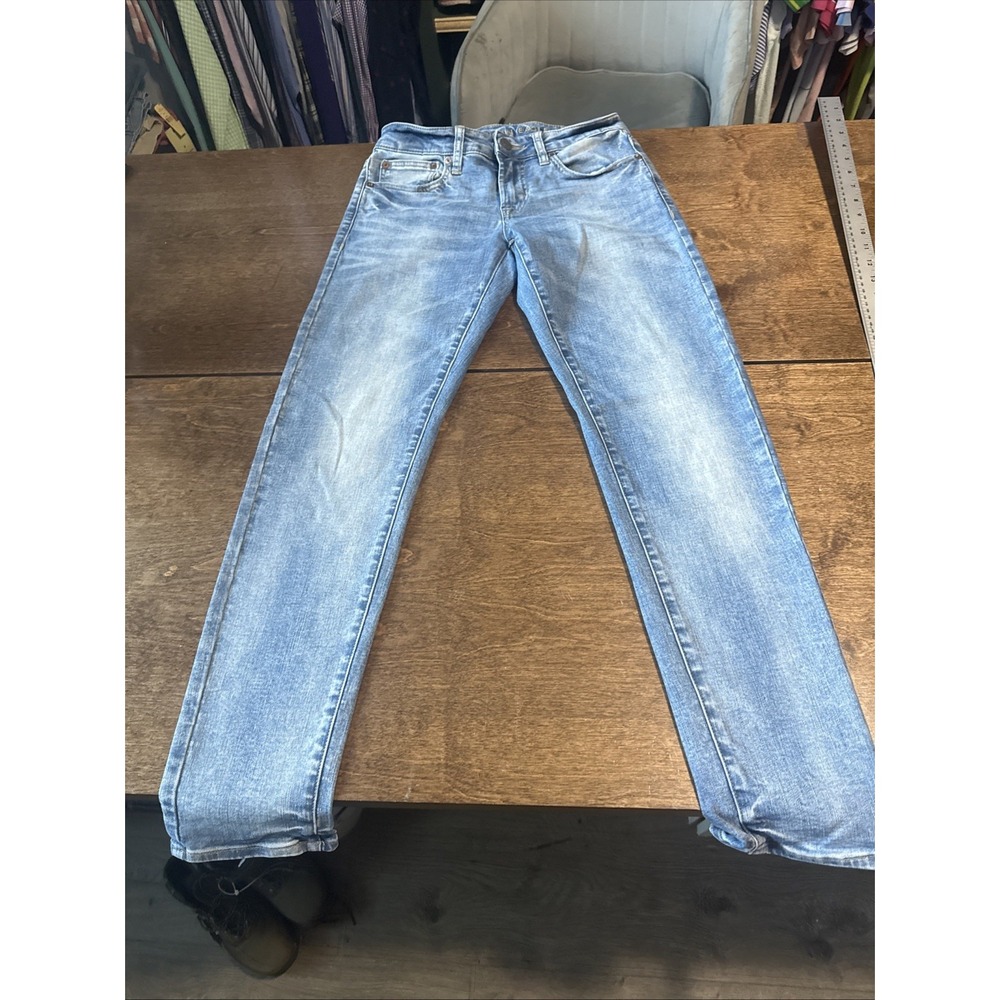 American Eagle Next Level Flex Jeans Men 28x30 Slim Straight Distressed‎ Blue